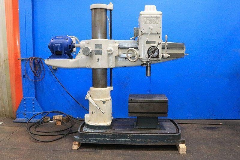 1944 CINCINNATI-BICKFORD SUPER SERVICE 3′ x 9″ RADIAL ARM DRILL USED