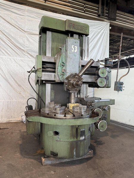 48" FRORIEP 4-JAW VERTICAL TURRET LATHE. STOCK # 0667925