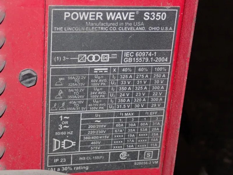 Lincoln  350 Amp Welder - Power Wave S350