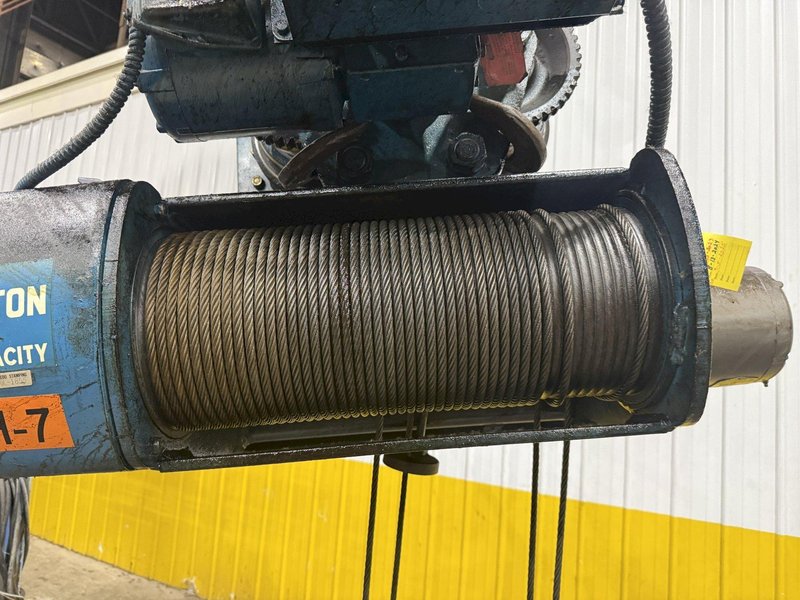 5 TON SHAW BOX SINGLE GIRDER POWERED CABLE HOIST &amp; TROLLEY, REMOTE CONTROLLED: YOBRO #25898