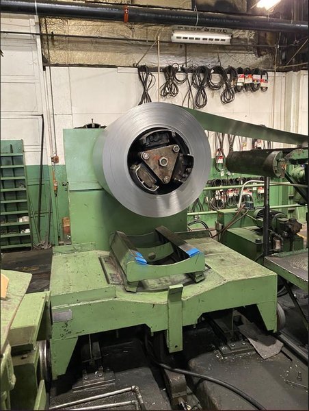 20,000 LB X 48" RED BUD RBI MODEL #RM48-20S COIL REEL UNCOILER &amp; CAR: STOCK #19764