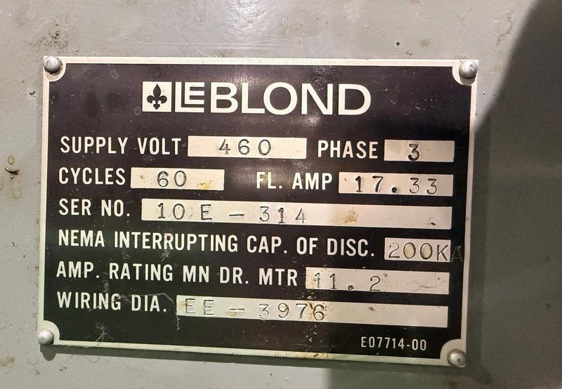 20" X 48" LEBLOND MODEL 10E SERVO SHIFT ENGINE LATHE: YOBRO #26419