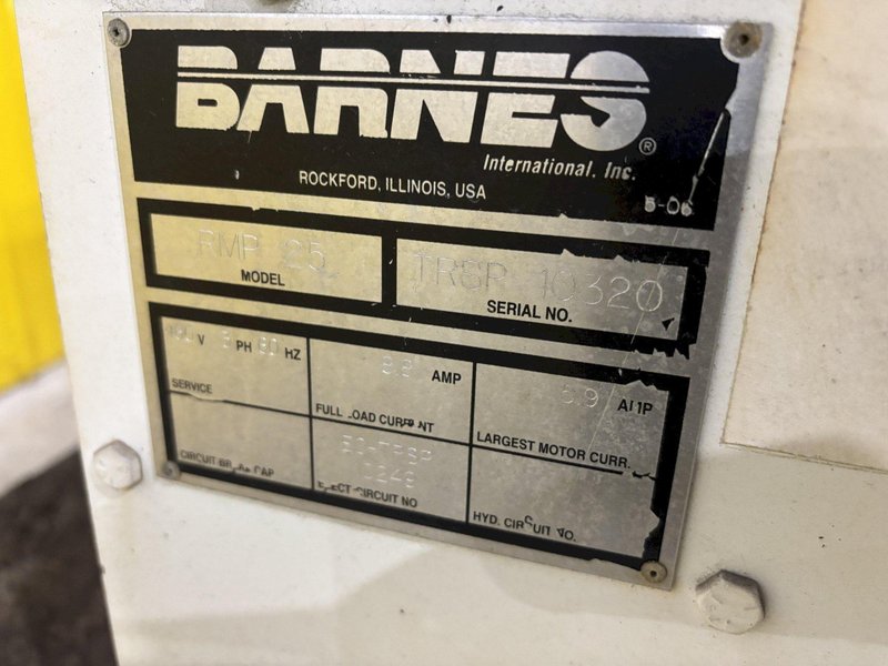 40 GPM BARNES MODEL RMP-25 COMBINATION MAGNETIC SEPERATOR &amp; FABRIC COOLANT FILTERING SYSTEM: STOCK #22303