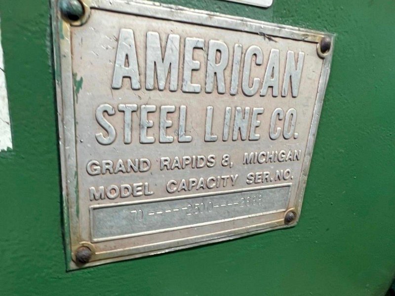 2500 LBS  X 18" AMERICAN STEEL LINE DOUBLE END COIL REEL: STOCK #76416