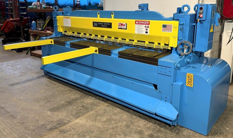 8' x 10 Ga. Roper Whitney Pexto Shear 10-U-8, FOBG, Front Supports