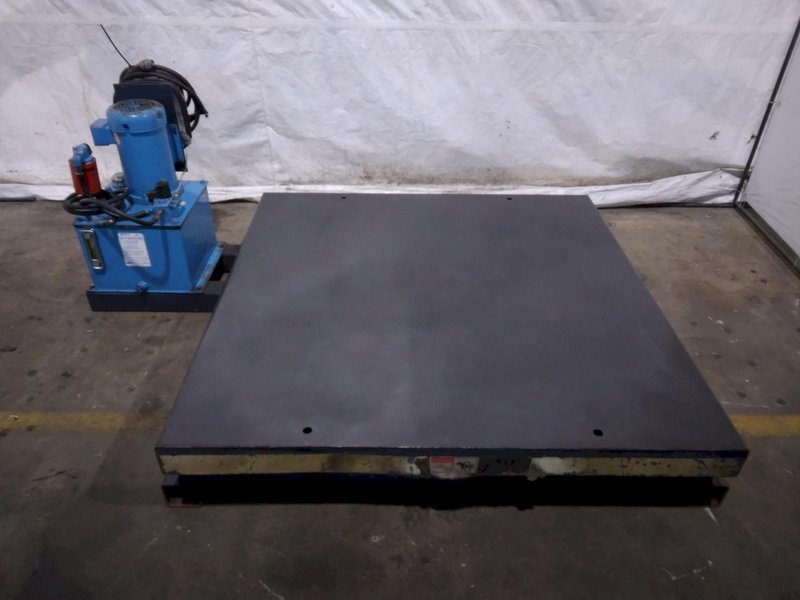 10,000 LB X 60" X 60" X 72" VESTIL EHLT-10-60 HYDRAULIC LIFT TABLE. STOCK # 1167023