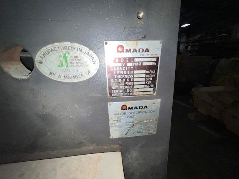 10' x 0.177" Amada Power Sq. Shear STOCK #3756