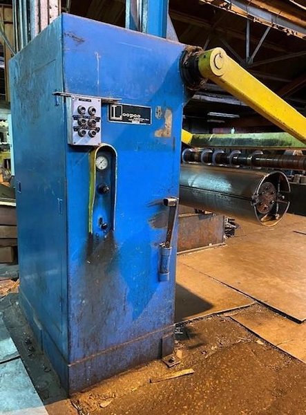 54" X 6.00" X 30,000# PRODUCTION MACHINERY SLITTING LINE WITH BANDING LINE STOCK# 3165