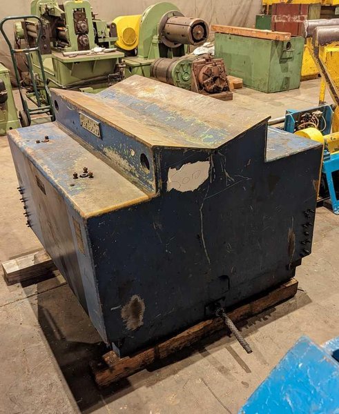 30,000# X 48" PERFECTO UNCOILER WITH COIL CAR &amp; HOLD DOWN  STOCK #3646