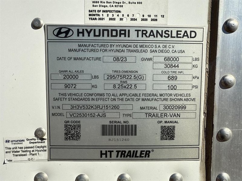 2024 Hyundai 53" 3H3V532K3RJ151260