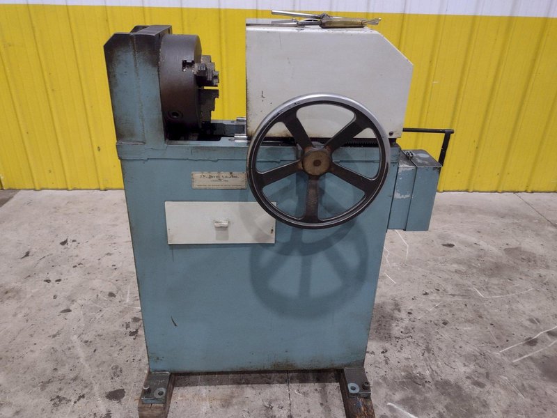 J.F. BERNS MODEL 76-JB-3 CHAMFERING MACHINE w/ 10" 3-JAW CHUCK: STOCK #23372