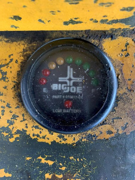 3,000 LB BIG JOE MODEL PDM 30-60 ELECTRIC WALK BEHIND FORKLIFT. STOCK # 1061023.