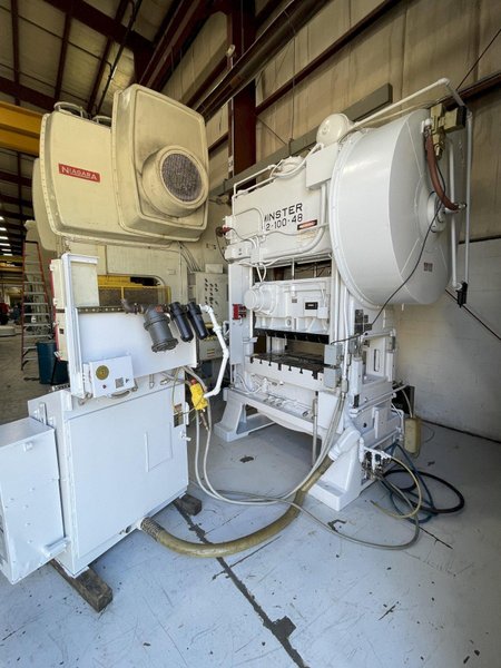 100 ton Minster P2-100-48 Piece-Maker Used Mechanical Metal Stamping Press For Sale, Year 1975