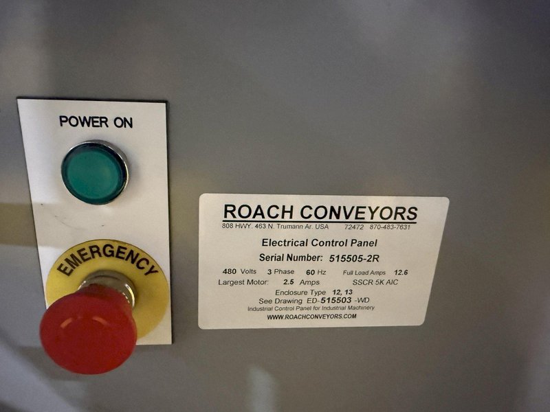 64 FT X 35" ROACH MODEL #TL2 TRUCKLOADER TWO-STAGE POWERED TELESCOPING ROLLER CONVEYOR: YOBRO #25707