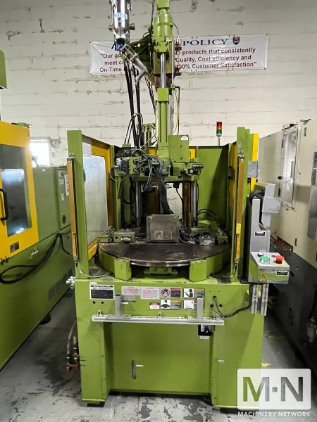 53 TON 1.6 OZ NISSEI MODEL TNS50R5V VERTICAL CLAMP AND INJECTION MOLDING MACHINE MFG 2006