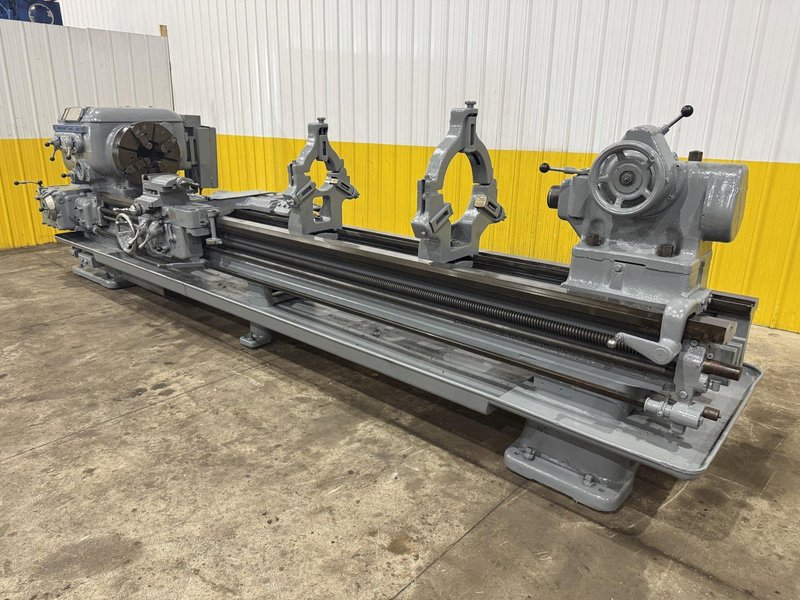 28" X 144" LODGE &amp; SHIPLEY 8-7/8" HOLLOW SPINDLE ENGINE LATHE 8-7/8" HOLE: STOCK #24032