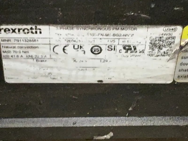 Rexroth 4600rpm Servo Motor - R911328561
