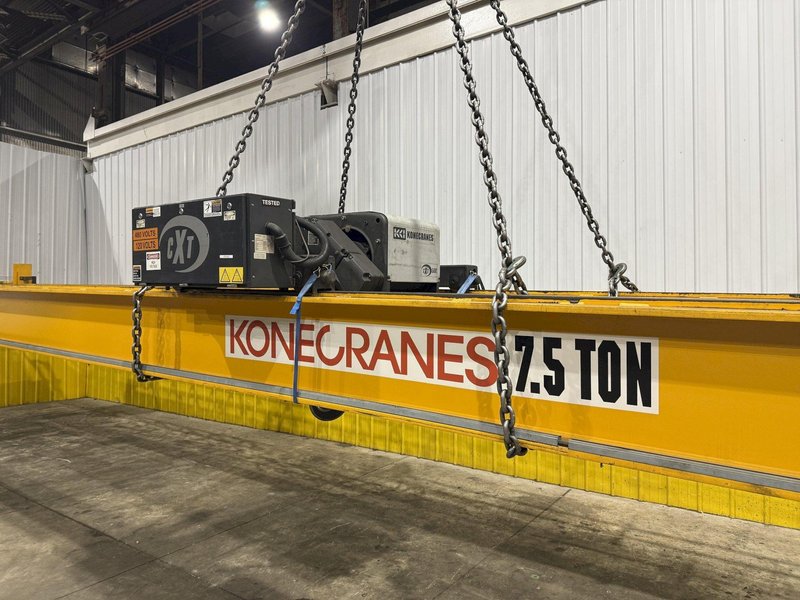 7.5 TON x 48'-9'' x KONE CRANES FREE STANDING CRANE SYSTEM, COMPLETE WITH 140' RUNWAY BEAMS AND UPRIGHTS: YOBRO #24534