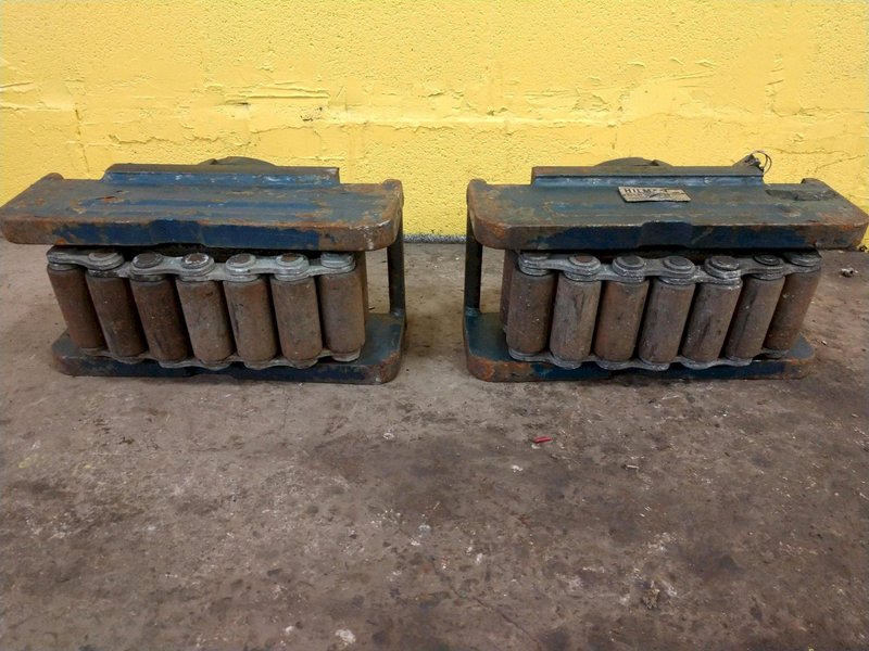 (2) 10 TON HILMAN ROLLERS MODEL #N10-SLP MACHINERY MOVING SKATES: STOCK 12993
