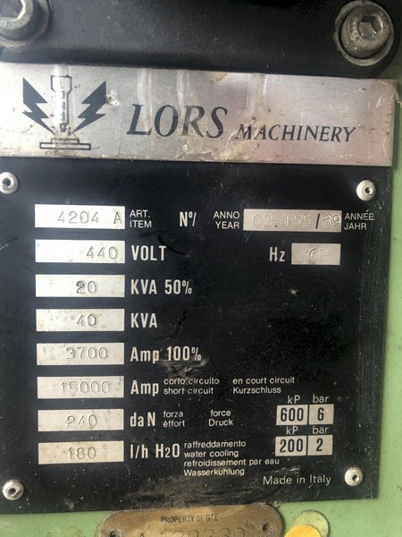 Lors Spot Welder 40 KVA