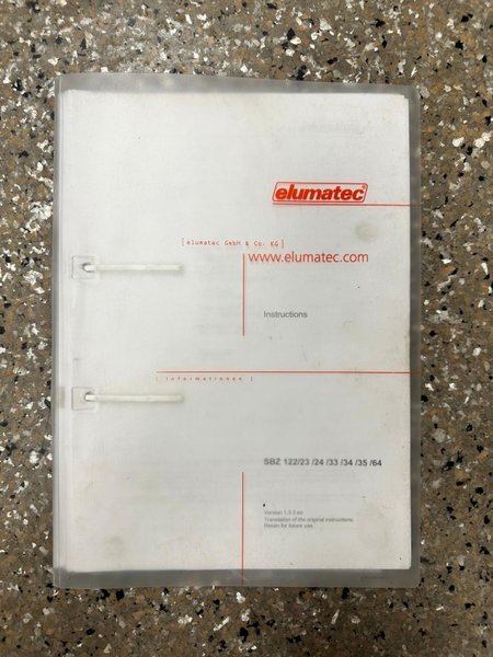ELUMATEC MODEL #SBZ122 PROFILE MACHINE CENTER: STOCK #22090