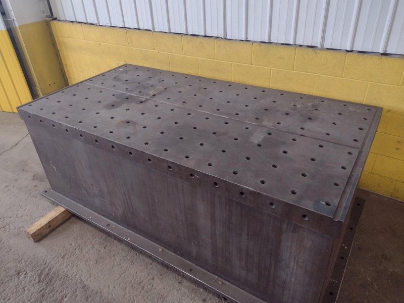48" x 96" x 36"H INTERLAKE DRILLED &amp; TAPPED SET-UP / RISER TABLE: STOCK #16476