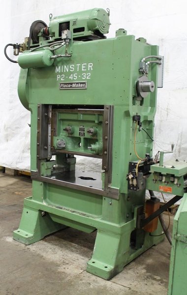 45 TON MINSTER P2-45-32 SSDC HIGH SPEED PRESS 1/2" STROKE: STOCK #12936