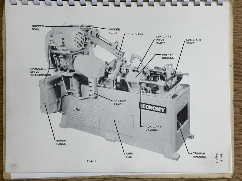 1" ECONOMY MODEL S-4300 LATHE-STYLE AUTOMATIC METAL SHAVING MACHINE: YOBRO #24561