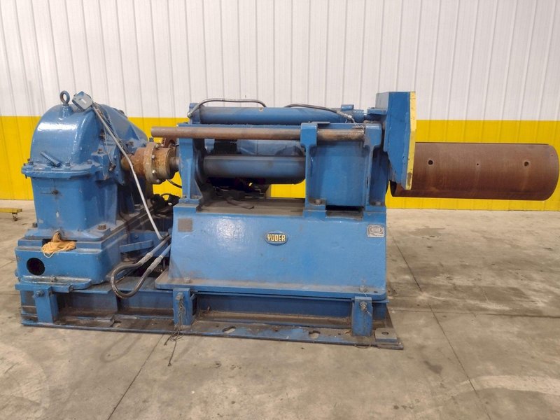 36” W X 16" ID YODER RECOILER WITH PUSH-OFF MANDREL: STOCK  #22952