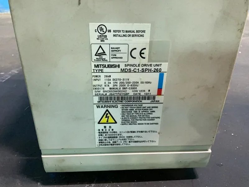 Mitsubishi 26 Kw Spindle Drive Unit - Mds-c1-sph-260
