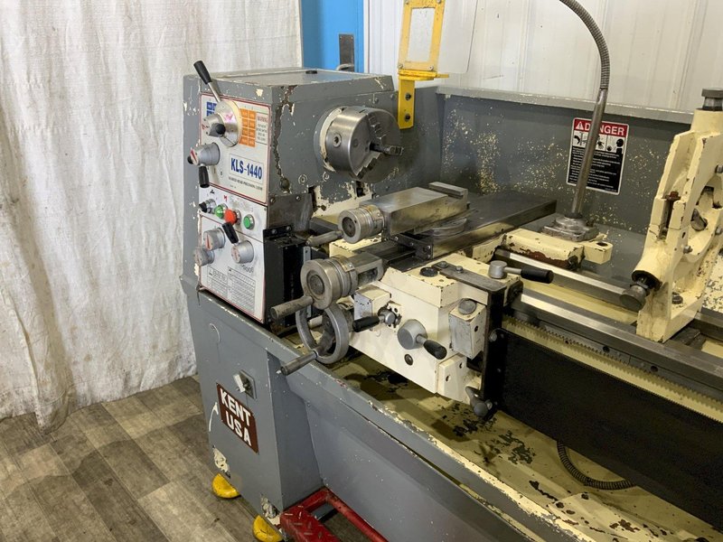 14" X 40" KENT MODEL #KLS-1440 GAP BED ENGINE LATHE: STOCK #80779