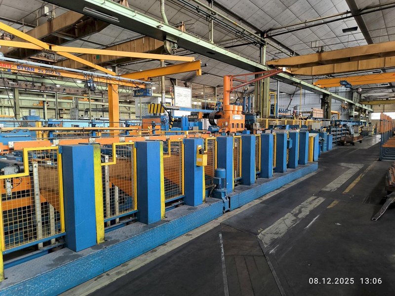 50 TON ASMAG DRAW BENCH w/INLINE SAW CUTTING, NEW 2003