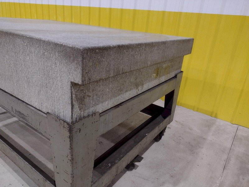 72" X 48" X 12" RAHN GRANITE SURFACE PLATE &amp; TABLE ON CASTERS : STOCK #20060