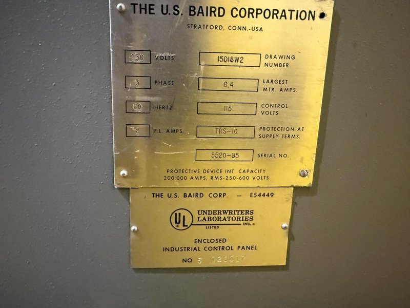US BAIRD MODEL #RWI WIRE FORMING FOURSLIDE MACHINE: YOBRO #24439