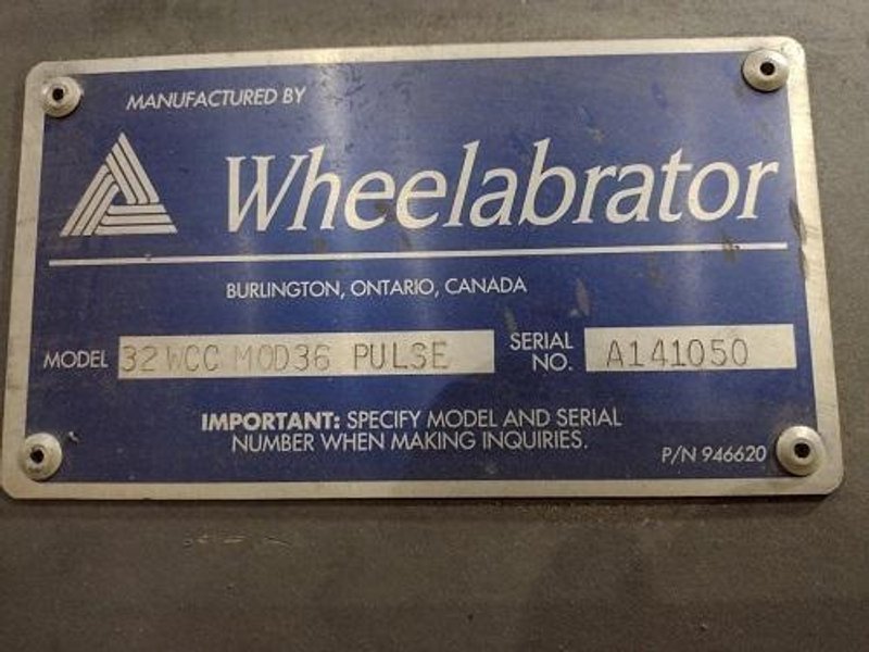 6" X (2) 15 HP WHEEL WHEELABRATOR "SKEW ROLL PIPE &amp; BAR" SHOT BLAST BLASTER SYSTEM