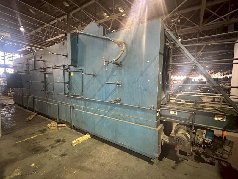 24" X 50" DUNNAGE WASH SYSTEMS 3-STAGE STAINLESS STEEL PASS THRU CONVEYOR TOTE / PALLET WASHER: STOCK #14892