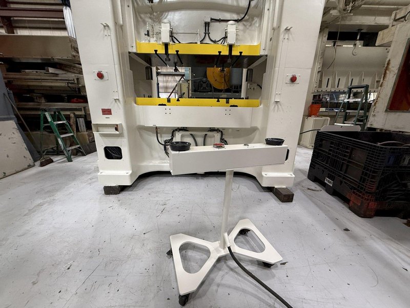 300-ton Aida PMX-L2-300(1) Used Straight Side Mechanical Stamping Press For Sale, "New" Press Controls Included. Year 1990