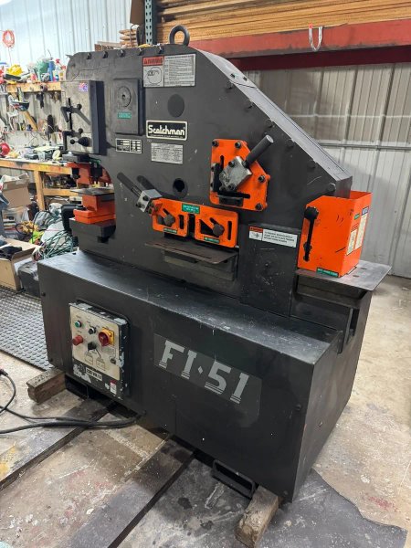 USED SCOTCHMAN 51 TON HYDRAULIC IRONWORKER MODEL FI5109-14M