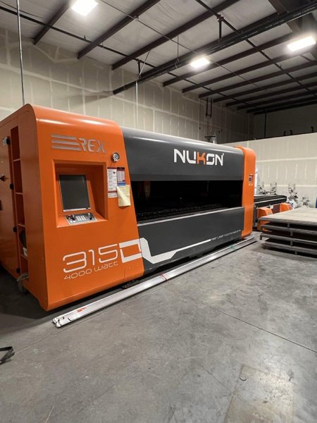 4000 Watt Nukon REX315 GX Fiber Laser, 2022 – 5’x10′ Table,  Dust Collector, Chiller