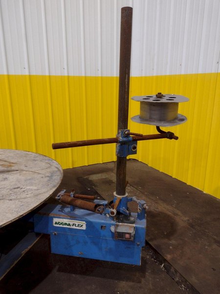 5,500 LBS X 48" AWC ACCRA WIRE CONTROLS MODEL #F-200AF HORIZONTAL PALLET TYPE POWERED DE-COILER REEL: STOCK #19269