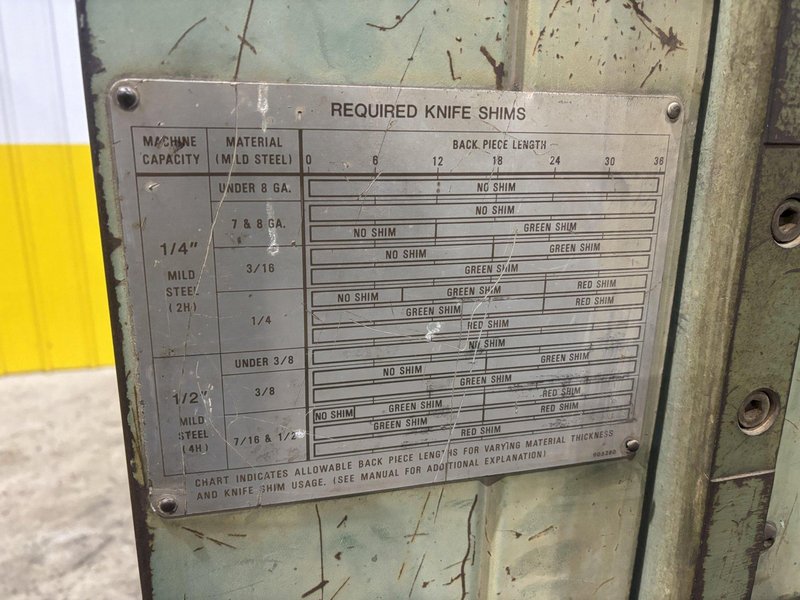 10' x 1/4" CINCINNATI MODEL #2H10 HYDRAULIC POWER SHEAR: STOCK #22535