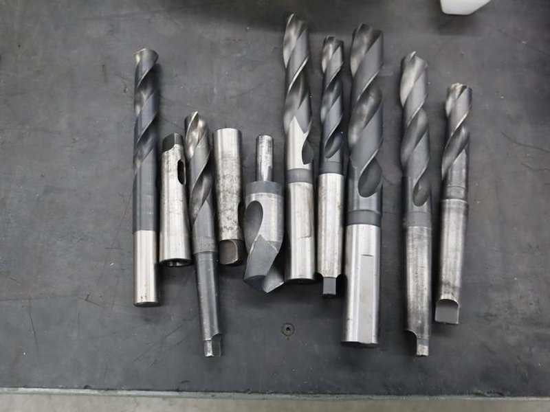 Large Straight Shank and Morse Tpaer Drills, Morse Taper Adapters- Auction Item