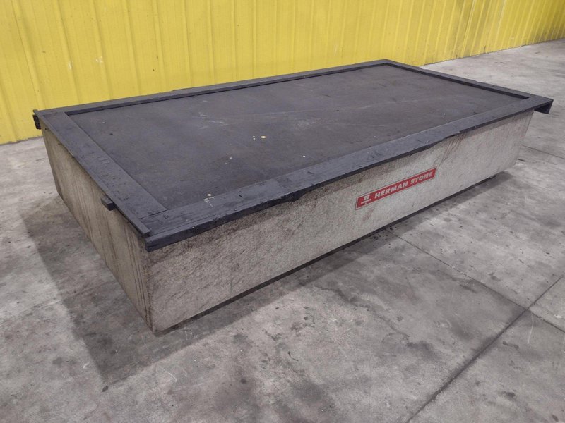 96" X 48" X 16" HERMAN GRANITE SURFACE PLATE W/ STAND: STOCK #23472