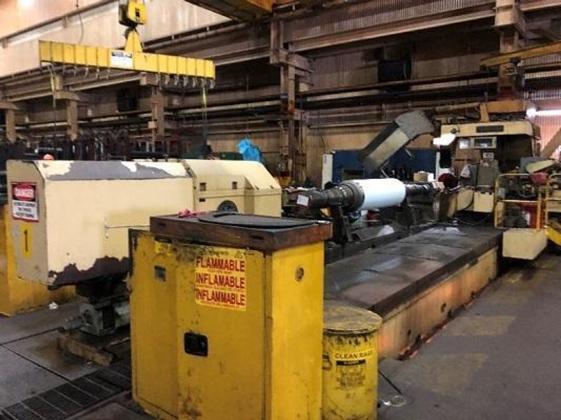 23.58" (600MM) / 17.68" (450MM) X 216" (5500MM) HERKULES WS600/450 X 5500 CNC ROLL GRINDER