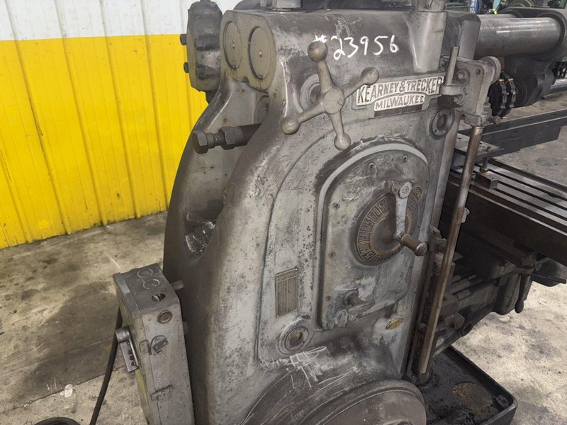 #2 KEARNEY &amp; TRECKER MILWAUKEE MODEL 2CH HORIZONTAL MILL W/ VERTICAL HEAD: YOBRO #23956