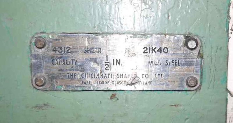 0.500" x 12' Cincinnati Power Squaring Shear