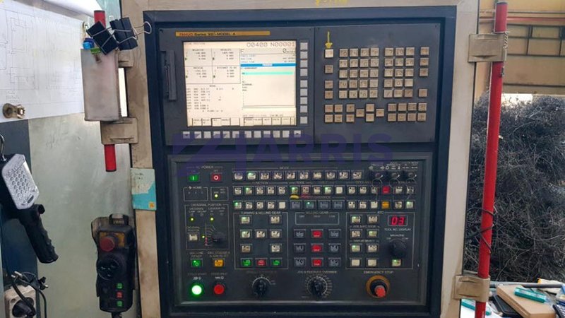 78" HNK HIGH COLUMN CNC VERTICAL BORING MILL WITH 78" TURNING HEIGHT, LIVE MILLING, FANUC 32i, 2014