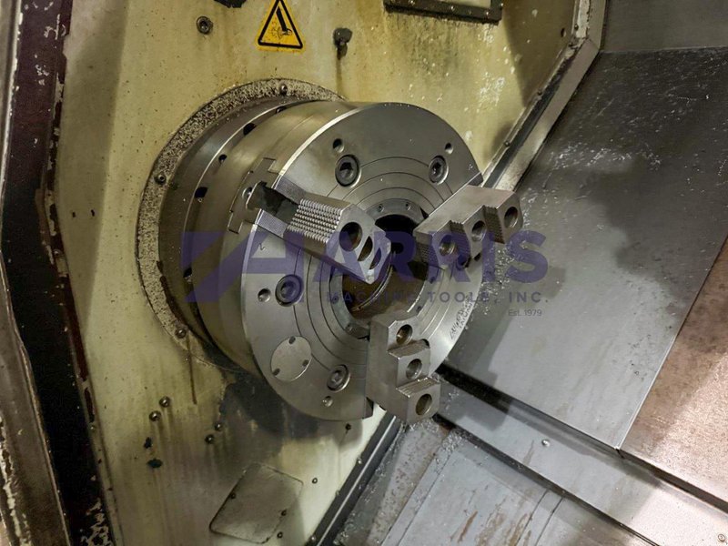 Hurco Slant Bed CNC Lathe Model TM18L with 6" hole, 18" Hydraulic Chuck and Hurco Max controls