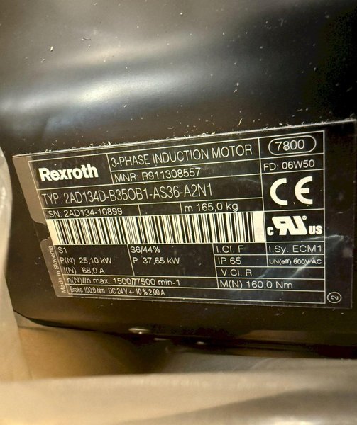 INDRAMAT 2AD134D-B350B1-AS36-A2N1 SERVO MOTOR WITH CRATE
