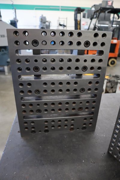(2) Angle Plates: 12" x 15"H and 16" x 10" High, Drilled and Tapped- Auction Item